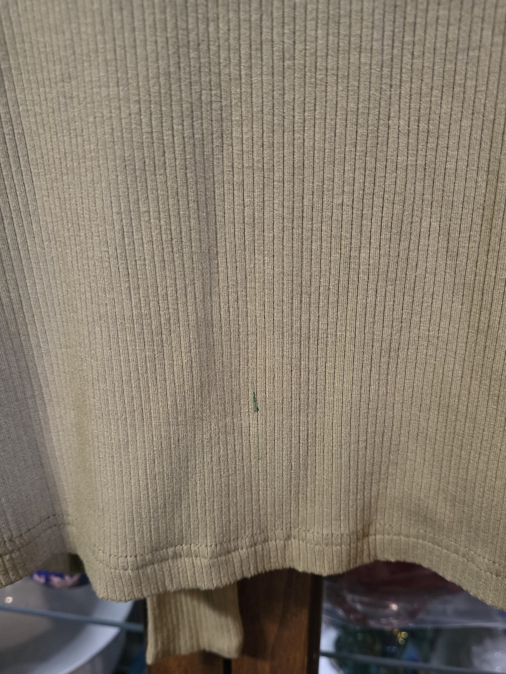 Saints + Secrets Khaki Ribbed Backless Cross Strap Midi Dress - Picture 4 of 4